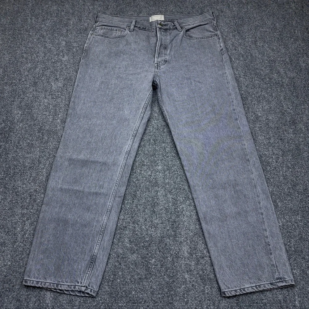 Everlane The Relaxed Straight Jean Women 31 (35x27.5) Organic Cotton Button Fly